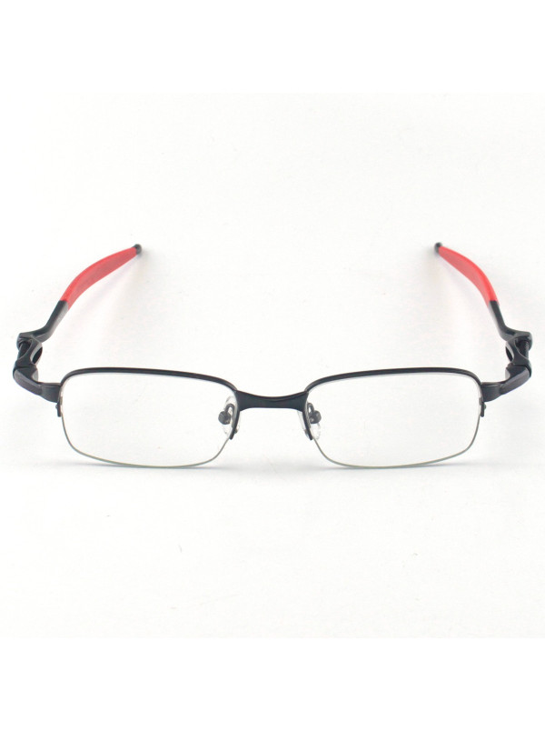 Armação de Óculos Retangular Coilover Molinha OX5043 Preto e Vermelho